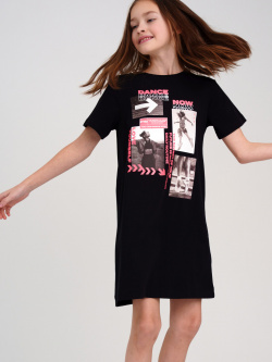 Платье футболка трикотажное для девочек PlayToday Tween из качественного