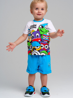 Комплект детский трикотажный для мальчиков: фуфайка (футболка)  шорты PlayToday Newborn Baby