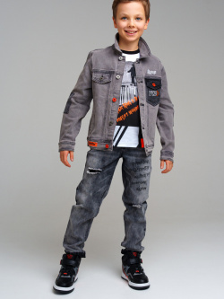 Куртка текстильная джинсовая для мальчиков PlayToday Tween 