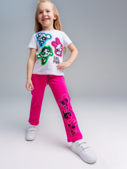 Комплект трикотажный для девочек: фуфайка (футболка)  брюки PlayToday Kids К