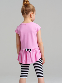 Комплект трикотажный для девочек: брюки (легинсы укороченные)  фуфайка (футболка) PlayToday Kids
