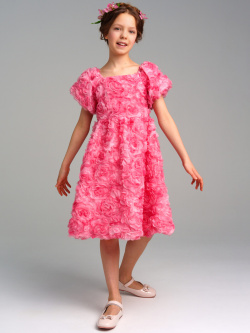 Платье текстильное для девочек PlayToday Tween нарядное из поплина