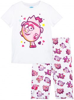 Комплект трикотажный для девочек: фуфайка (футболка)  брюки PlayToday Kids