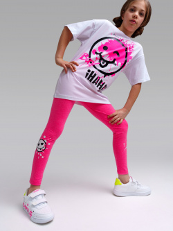 Комплект трикотажный для девочек: фуфайка (футболка)  брюки (легинсы) PlayToday Tween