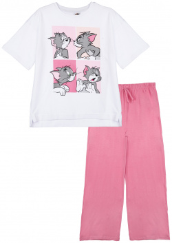 Комплект трикотажный для девочек: фуфайка (футболка)  брюки PlayToday Tween П