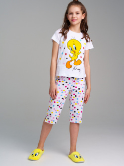 Комплект трикотажный для девочек: фуфайка (футболка)  брюки PlayToday Tween П