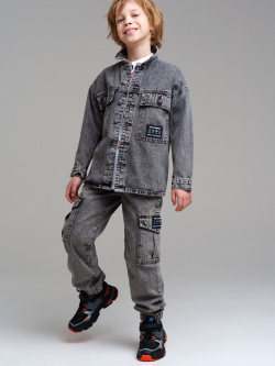 Куртка текстильная джинсовая для мальчиков PlayToday Tween 