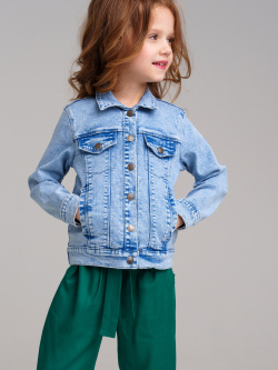 Куртка текстильная джинсовая для девочек PlayToday Kids 