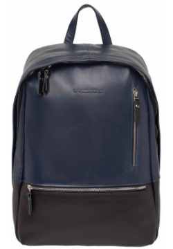 Кожаный рюкзак для ноутбука Adams Dark Blue/Black Lakestone 