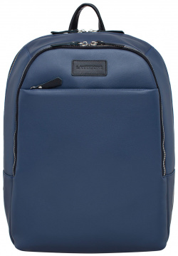 Кожаный мужской рюкзак для ноутбука Faber Dark Blue/Black Lakestone 