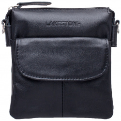 Небольшая кожаная сумка через плечо Osborne Black Lakestone 