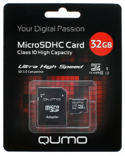 Карта памяти QUMO  MicroSDHC Сlass 10 32GB