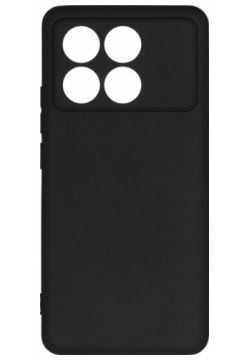 Чехол DF  poCase 18 для Poco X6 Pro 5G силиконовый (черный)