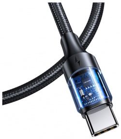 Дата кабель Usams  US SJ525 U71 Type C PD 100W Fast Charging 2m нейлоновая оплетка (черный)