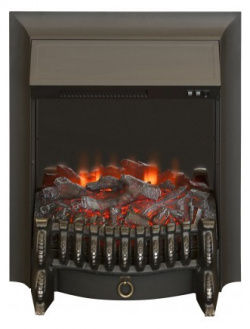 Классический очаг 2D Real Flame  Fobos Lux Black (AF65) Описание