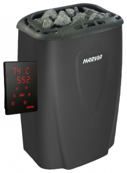 Электрическая печь 7 кВт HARVIA  Moderna V60XE Black с выносным пультом в комплекте