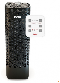 Электрическая печь 7 кВт Helo  HIMALAYA 70 BWT Pure 2 0 (6 8 п/у в комплекте цвет черный)