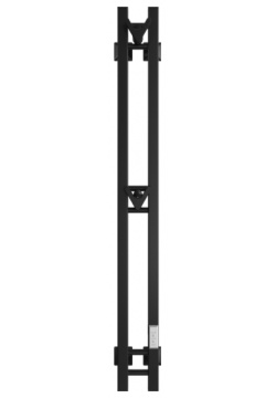 Электрический полотенцесушитель вертикальная лесенка Двин  X plaza neo 160/10 el чёрный матовый
