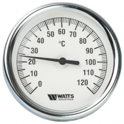 Термометр биметаллический с погружной гильзой Watts  F+R801 (T) 80/75