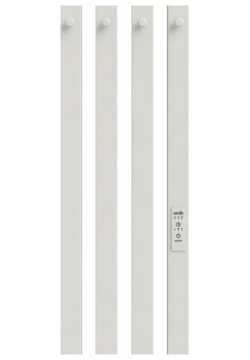 Электрический полотенцесушитель вертикальная лесенка GROIS  Quartet GR 125 180х1500 П3 RAL 9016 R