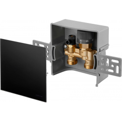 Набор терморегулятора Oventrop  Unibox E RTL 20 40C черное стекло