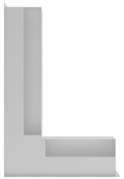 Вентиляционная решетка для камина Kratki  Люфт угловая/9*40 см левая белая LUFT/NL/9/40/45S/B