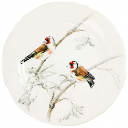 Тарелка десертная Gien Oiseaux Foret Щегол 1854ADE126 Изящная и нежная коллекция