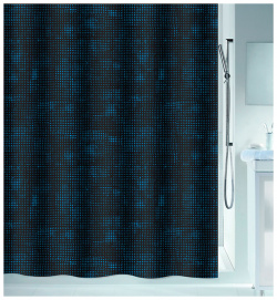 Штора для ванной комнаты Spirella Georges  цвет черный с синим 1020690