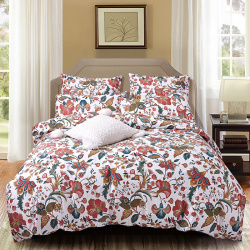 Комплект постельного белья 2 спальный Pappel  белый с красным 13CS/200200DD