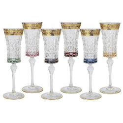 Набор бокалов для шампанского Same Цветная Флоренция  6шт SM3173/678 AL