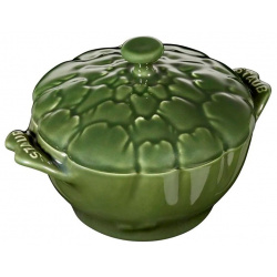 Кокот Staub Артишок 12 5см  темно зеленый 40500 326 Посуда изготовлена из глины