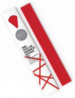 Палочки для ароматического диффузора фибра 23см BAGO home  цвет красный BGH0016 В