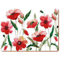 Набор подставок под горячее Creative Tops Watercolour Poppy 22 8x30см  6шт 5176716
