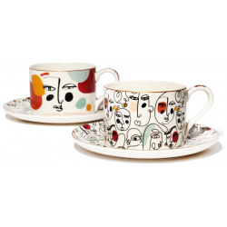 Набор чайных чашек с блюдцами Easy Life Modernism R0132/MODN 