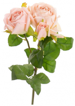 Цветы искусственные FloDecor Роза 43см  цвет светло розовый RST4375/light pink