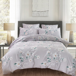Комплект постельного белья 1 5 спальный Pappel White Flower  серый EYGCA23058/150200S