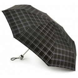 Зонт женский Fulton купол 96см  черный L354 3779 SparkleCheck Строгий и нарядный