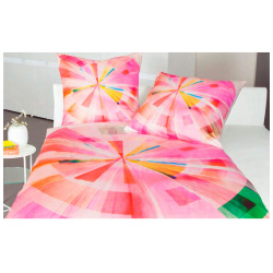 Комплект постельного белья 1 5 спальный Janine Modern Art  розовый 42055 01/200155