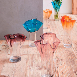 Ваза Andrea Fontebasso Glass Design Bizarre 27см  цвет бордовый GD5VC592810