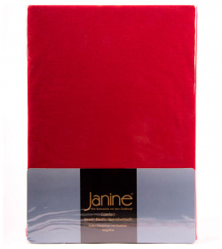 Простыня на резинке 1 5 спальная Janine Elastic 150x200см  цвет гранат 5002/071/150200