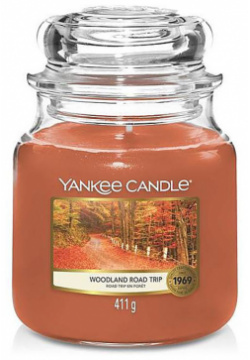 Свеча средняя в стеклянной банке Yankee Candle Путешествие по лесу 1631366E 