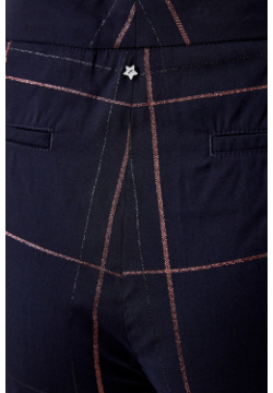 Классические брюки из шерстяной ткани с принтом люрекса LORENA ANTONIAZZI