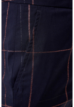 Классические брюки из шерстяной ткани с принтом люрекса LORENA ANTONIAZZI