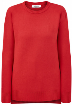 Пуловер из эластичной пряжи с вышитым логотипом в тон VALENTINO 