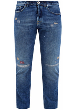 Прямые джинсы с вышитым декором ручной работы ELEVENTY от