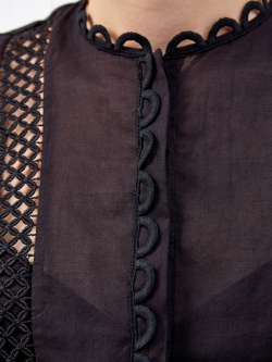 Однотонная блуза Estela из тонкого вышитого хлопка CHARO RUIZ IBIZA