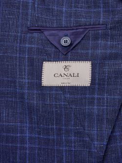 Пиджак в неаполитанском стиле с принтом клетку CANALI