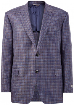 Пиджак в неаполитанском стиле с мелованным принтом CANALI Лаконичный от