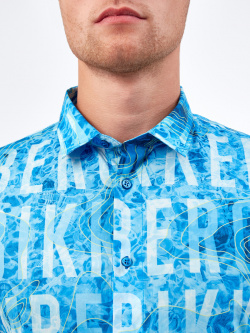 Рубашка с короткими рукавами и принтом Water Map BIKKEMBERGS
