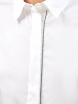 Рубашка из гладкого поплина с мерцающим декором Мониль BRUNELLO CUCINELLI